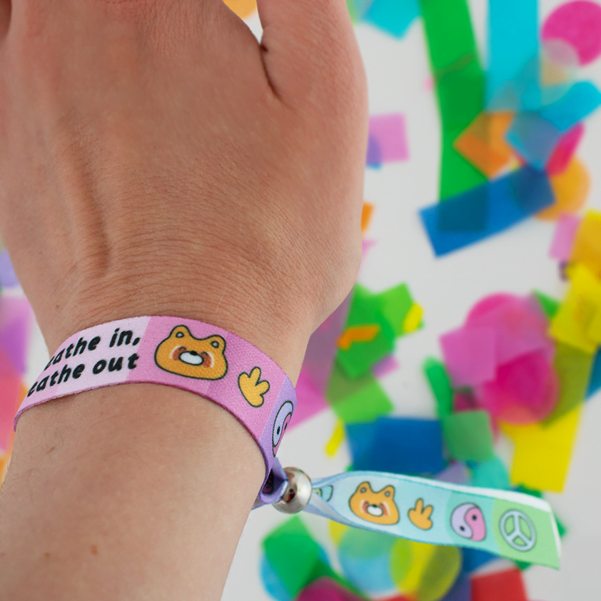 Just breathe 2025 rubber bracelet