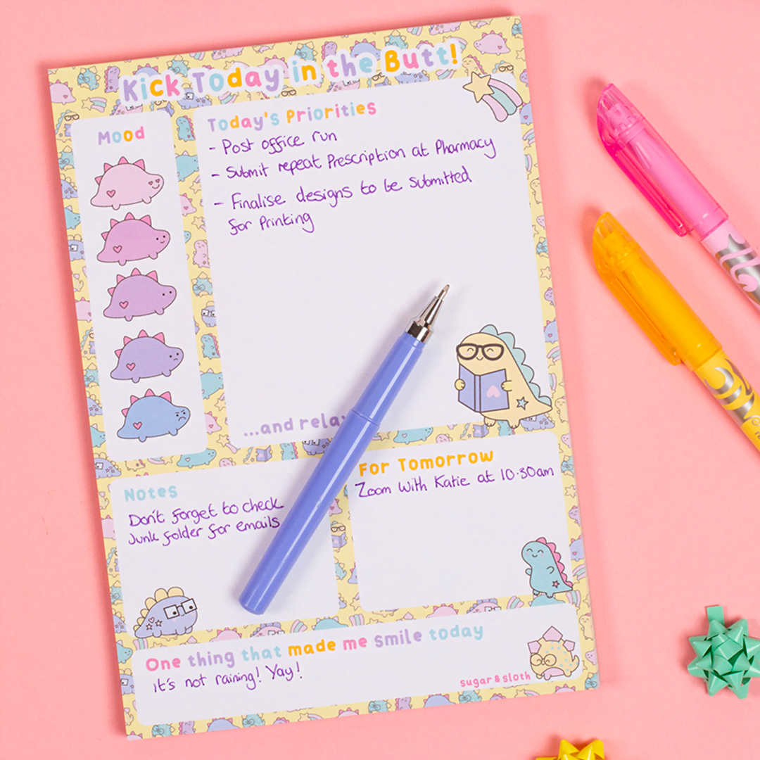 cute dinosaur daily planner 2