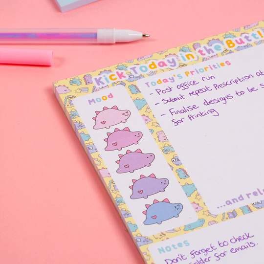 cute dinosaur daily planner