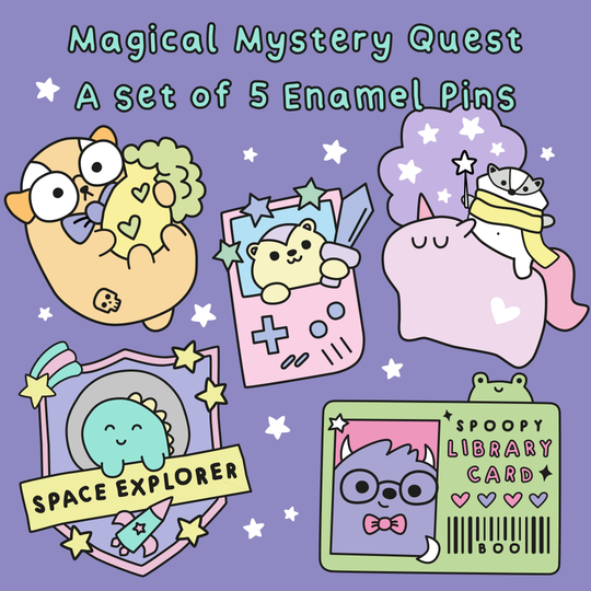 magical mystery quest set of 5 pins