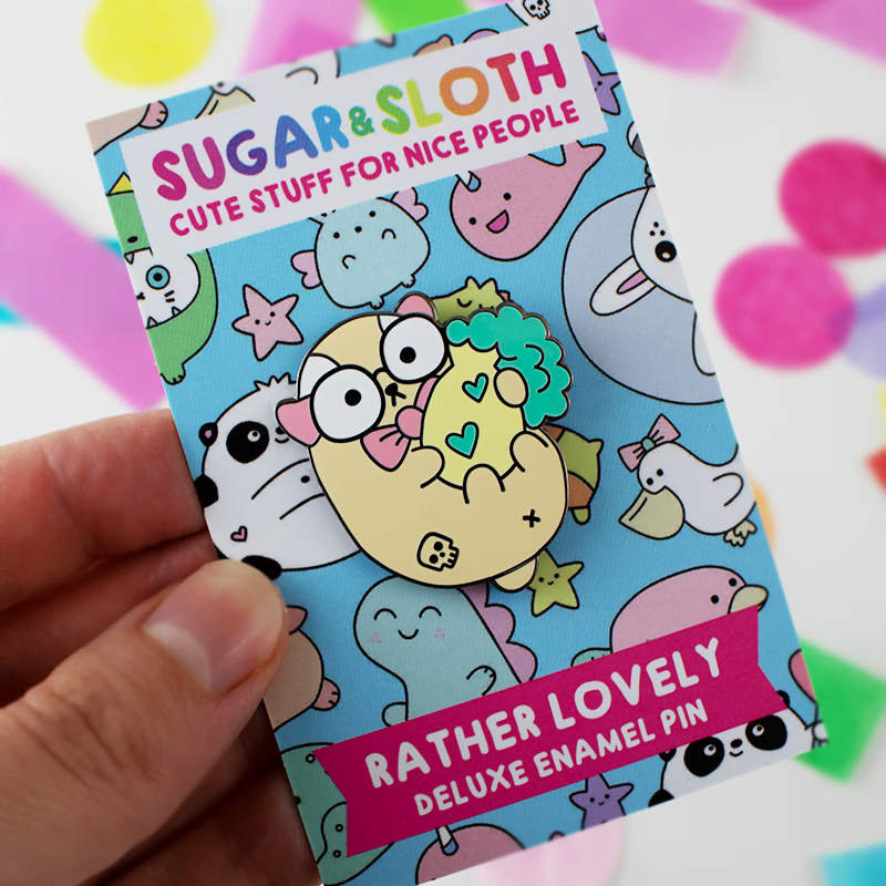 science guinea pig enamel pin