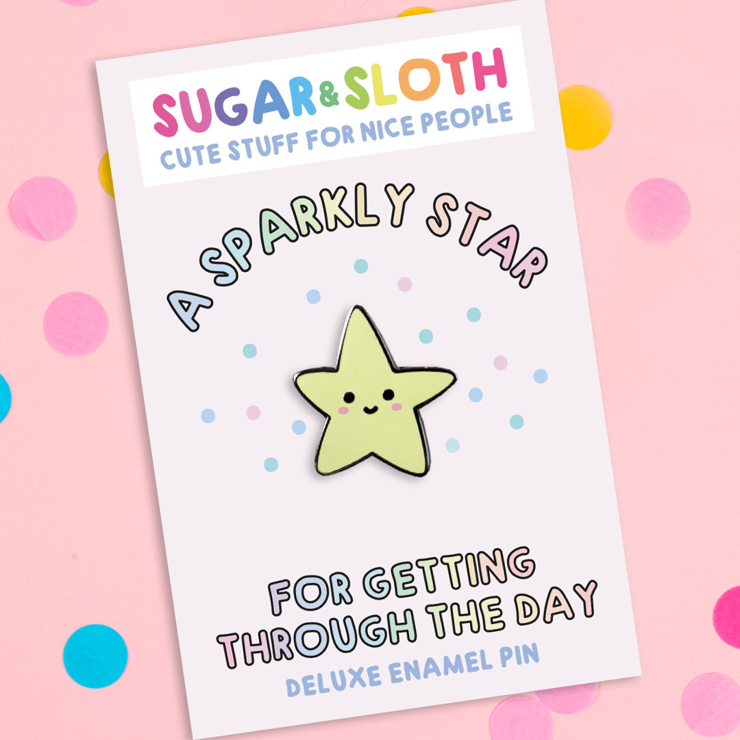 star enamel pin yellow