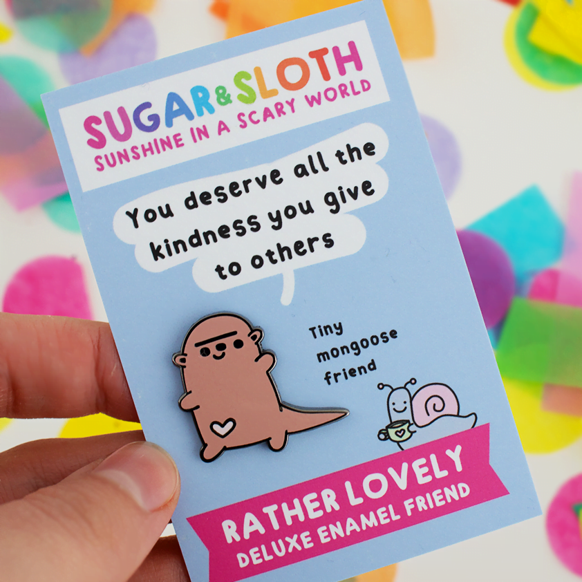 tiny mongoose friend with special backing card